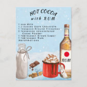 Kakao mit Rum-Schokolade-Rezept Postkarte (Vorderseite)