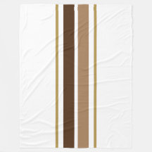 Kakao-Mocha-Braune Racingstreifen auf weiß