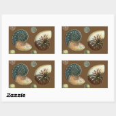 Kakao-Muschel Rechteckiger Aufkleber (Blatt)