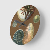 Kakao-Muschel Runde Wanduhr (Winkel)