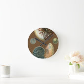 Kakao-Muschel Runde Wanduhr (Zuhause)