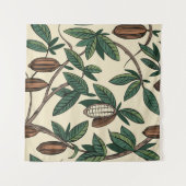 Kakao-Pflanze nahtlos. Kakaobohne. Vintag Wandteppich (Vorderseite (Horizontal))