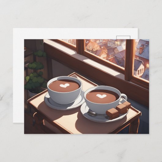 Kakao, Postüberquerung Postkarte (Vorne/Hinten)