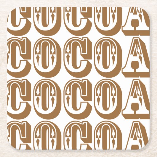 Kakao Rechteckiger Pappuntersetzer (Vorderseite)