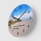 Kakao Strand Florida Runde Wanduhr (Winkel)