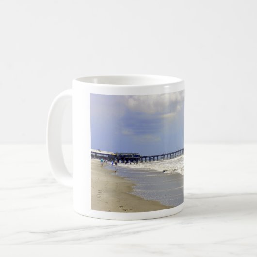 Kakao-Strand-Pier Kaffeetasse (Vorderseite Links)