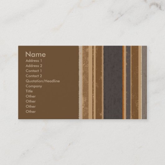 Kakao Stripes Visitenkarte (Vorderseite)