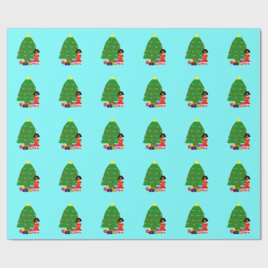 Kakao-Süsse-hellblaues Geschenkpapier (Flach)