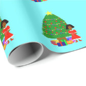 Kakao-Süsse-hellblaues Geschenkpapier (Rolleneckpunkt)