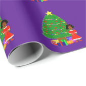 Kakao-Süsse-lila Weihnachtsverpackungs-Papier Geschenkpapier (Rolleneckpunkt)