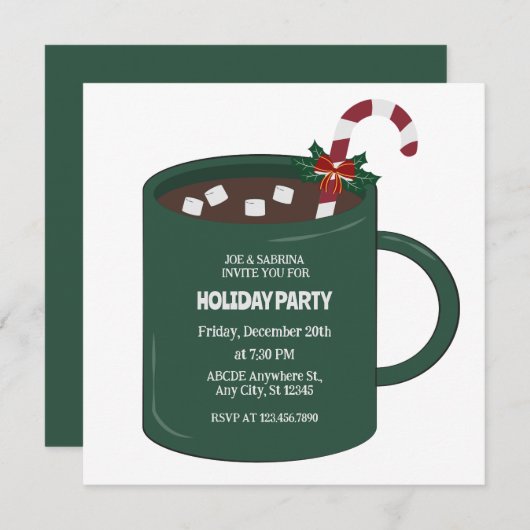 Kakao-Tasse Einladung (Vorne/Hinten)