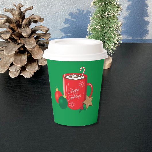 Kakao-Tasse Grüner Holiday Paper Cup Pappbecher