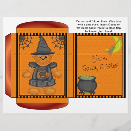 Kakao, Tee, Cider Packet Halloween Herbstfavoriten Flyer (Vorne)