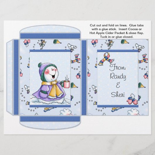 Kakao, Tee, Cider Packet Winter Weihnachtsliebhabe Flyer (Vorne)