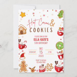 Kakao und Cookie Weihnachten Geburtstagsparty Einladung