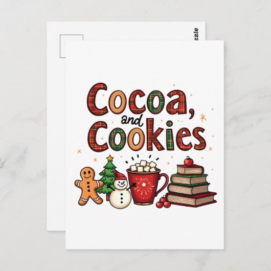 Kakao und Cookies Weihnachtsliebhaber Postkarte (Vorne/Hinten)