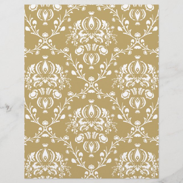 Kakao und Creme Damask (Vorderseite)