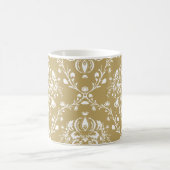 Kakao und Creme Damask Kaffeetasse (Mittel)