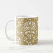 Kakao und Creme Damask Kaffeetasse (Links)