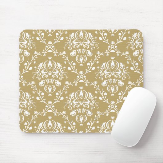 Kakao und Creme Damask Mousepad (Mit Mouse)
