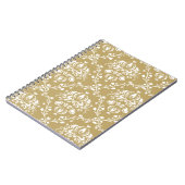 Kakao und Creme Damask Notizblock (Linke Seite)