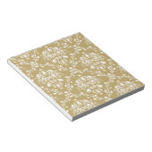 Kakao und Creme Damask Notizblock (angewinkelt)