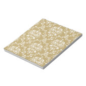 Kakao und Creme Damask Notizblock (Rotiert)