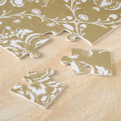 Kakao und Creme Damask Puzzle (Seite)