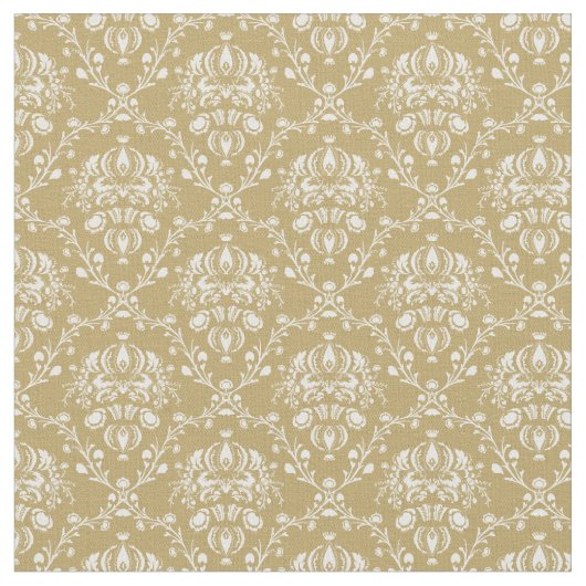 Kakao und Creme Damask Stoff (Nahaufnahme)