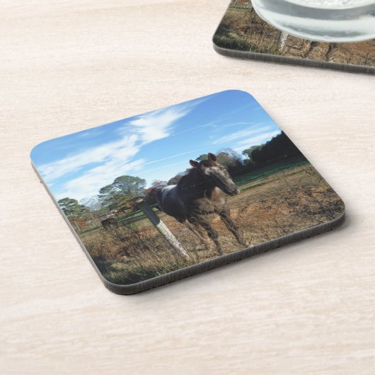 Kakao- und Cremopferpferd Untersetzer (Linke Seite)