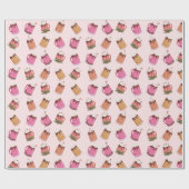 Kakao und Kaffee Weihnachtsgebäck Geschenkpapier (Flach)