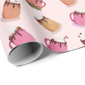 Kakao und Kaffee Weihnachtsgebäck Geschenkpapier (Rolleneckpunkt)
