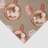 Kakao und Kekse aus rustikalen Kraft Seidenpapier (Detail)