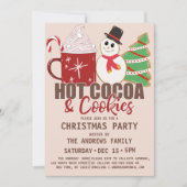 Kakao und Kekse Niedliche Weihnachten zitieren Einladung (Vorderseite)