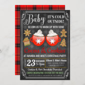 Kakao und Kekse Weihnachtsfeierliche Party Einladu Einladung (Vorne/Hinten)