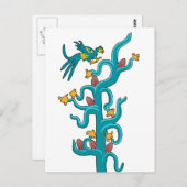 Kakao und Quetzal Postkarte (Vorne/Hinten)