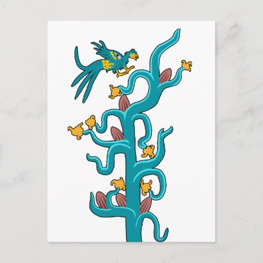 Kakao und Quetzal Postkarte (Vorderseite)