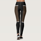 Kakao und schwarze Leggings (Rückseite)