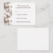 Kakao und Taupe Deko UAWG Swirl Antwortkarte Begleitkarte (Vorne/Hinten)