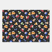 Kakao und Weihnachts-Lieblings-Dinge Set von 3 Geschenkpapier Set (Vorderseite 2)