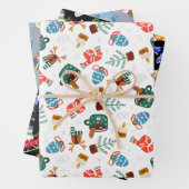 Kakao und Weihnachts-Lieblings-Dinge Set von 3 Geschenkpapier Set (Beispiel)