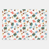 Kakao und Weihnachts-Lieblings-Dinge Set von 3 Geschenkpapier Set (Vorderseite)