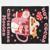 Kakao und Weihnachtsfilme Fleecedecke (Vorderseite (Horizontal))