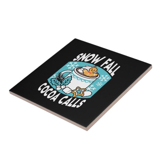 Kakao und Wintergarten - Schneefall-Kakaoanrufe Fliese (Seite)