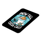 Kakao und Wintergarten - Schneefall-Kakaoanrufe Magnet (Linke Seite)