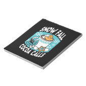 Kakao und Wintergarten - Schneefall-Kakaoanrufe Notizblock (Rotiert)