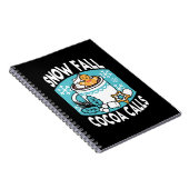 Kakao und Wintergarten - Schneefall-Kakaoanrufe Notizblock (Rechte Seite)