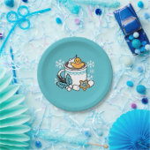 Kakao und Wintergarten - Schneefall-Kakaoanrufe Pappteller (Party)