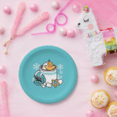 Kakao und Wintergarten - Schneefall-Kakaoanrufe Pappteller (Party)