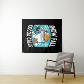 Kakao und Wintergarten - Schneefall-Kakaoanrufe Wandteppich (Beispiel (Horizontal))